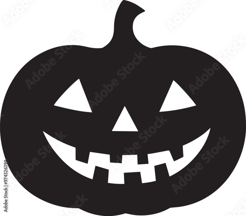 Jack o lantern vector silhouette black