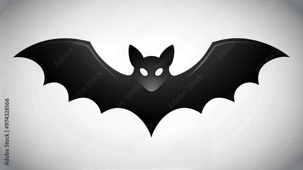 Fototapeta premium halloween bat shape silhouette icon