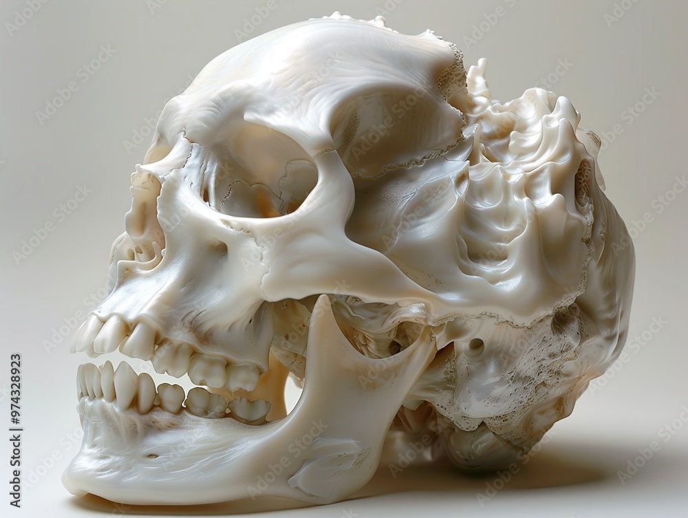 Detailed Human Skull Anatomy Model - Science Illustration Detailed Human Skull Anatomy Model - Science Illustration