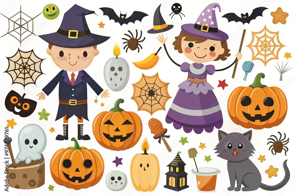 Fototapeta premium halloween clip art pack