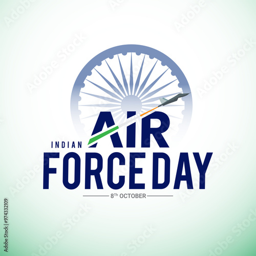 Indian Air Force Day, Air Force Day creative banner poster logo background web social media design vector illustration isolated.