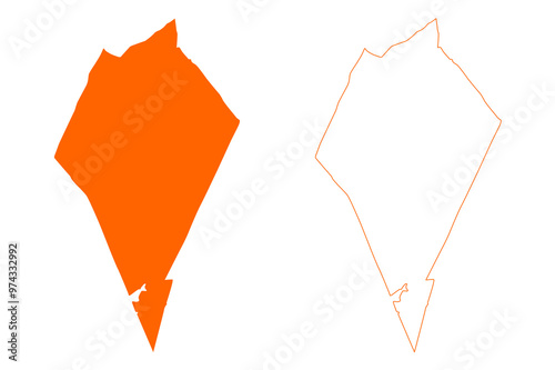 Laren Town and municipality (Kingdom of the Netherlands, Holland, North Holland or Noord-Holland province) map vector illustration, scribble sketch map