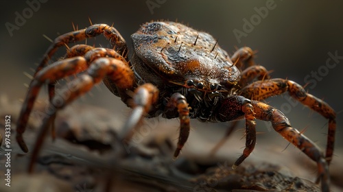 Close-Up of a Spiny Spider - Macro Photography