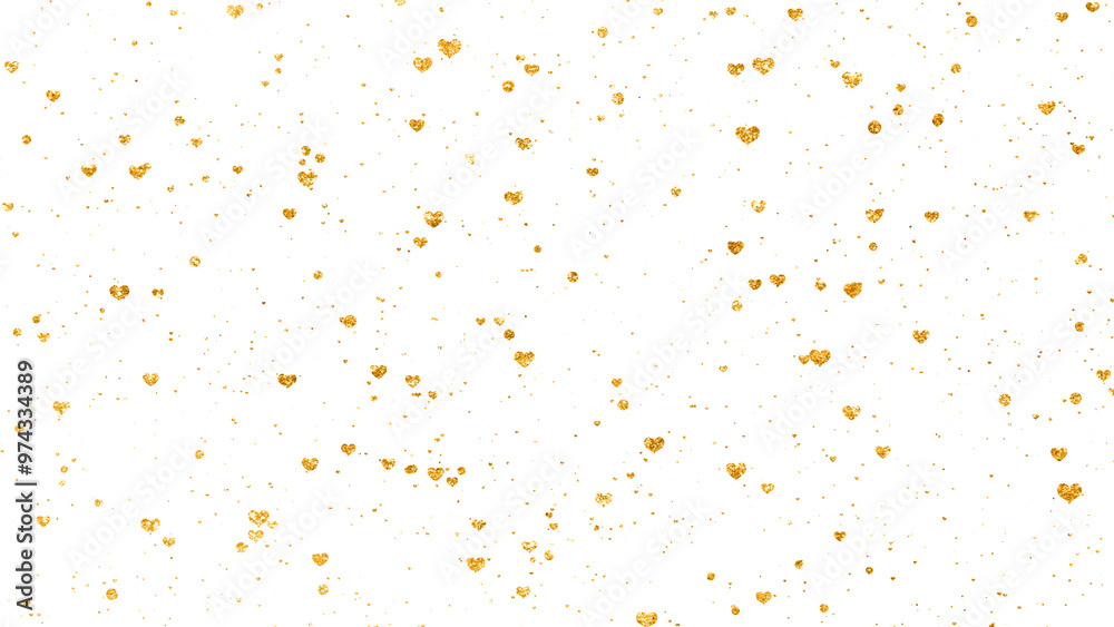 golden shiny glittering hearts and particles on transparent background, valentine and love luxury isolated design element golden shiny glittering hearts and particles on transparent background, valentine and love luxury isolated design element
