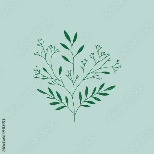 Chic Botanical Line Art Emblem Design