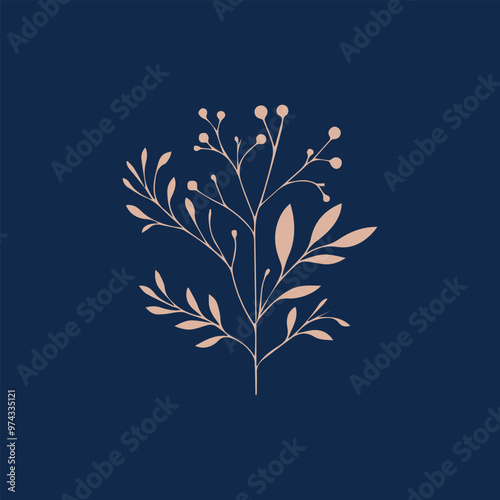 Graceful Botanical Outline Logo