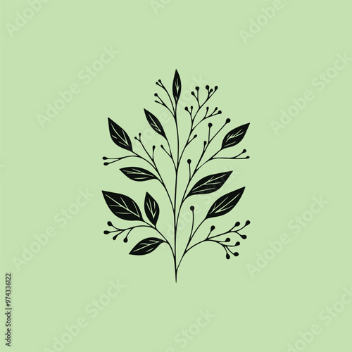 Sophisticated Botanical Line Art