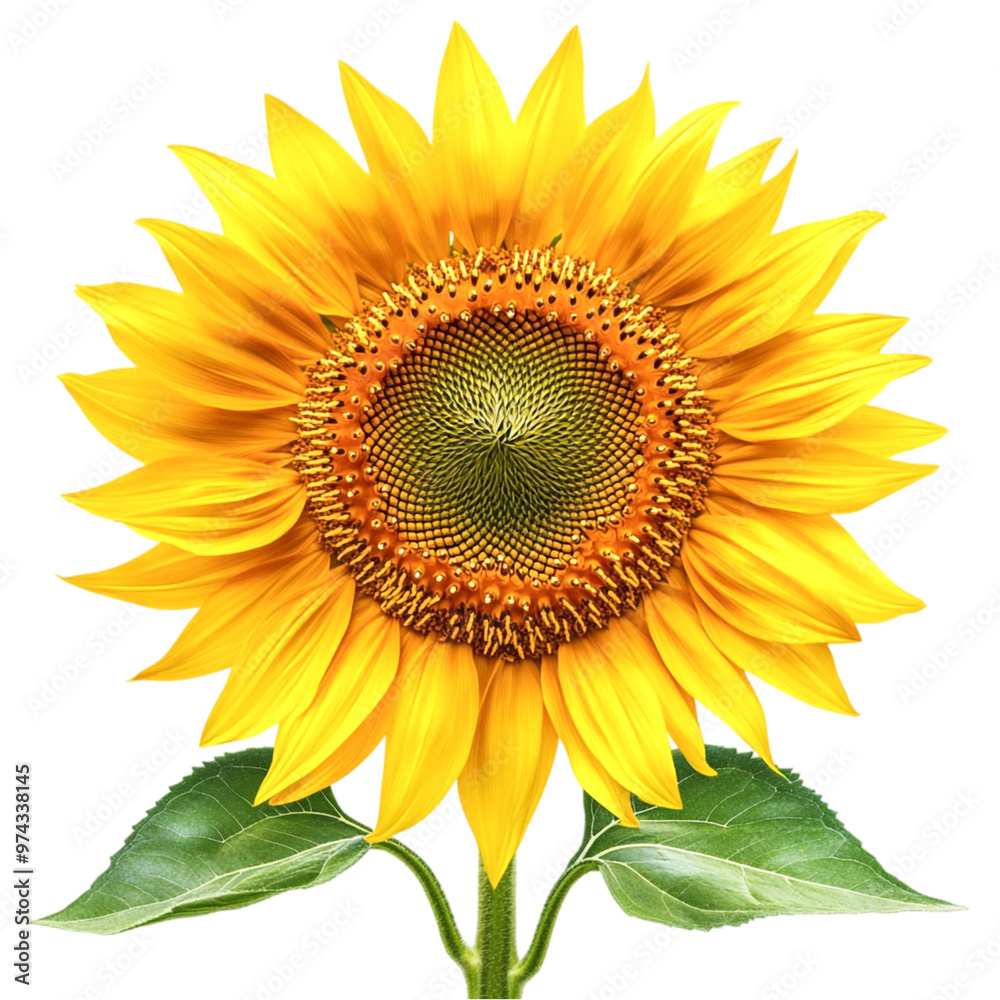 Obraz premium Sunflower isolated on transparent background