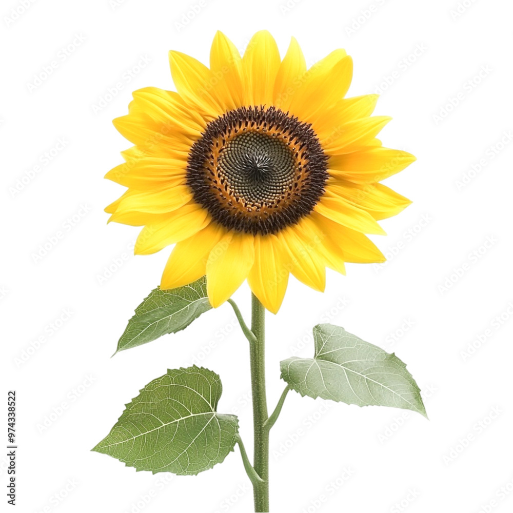 Obraz premium Sunflower isolated on transparent background