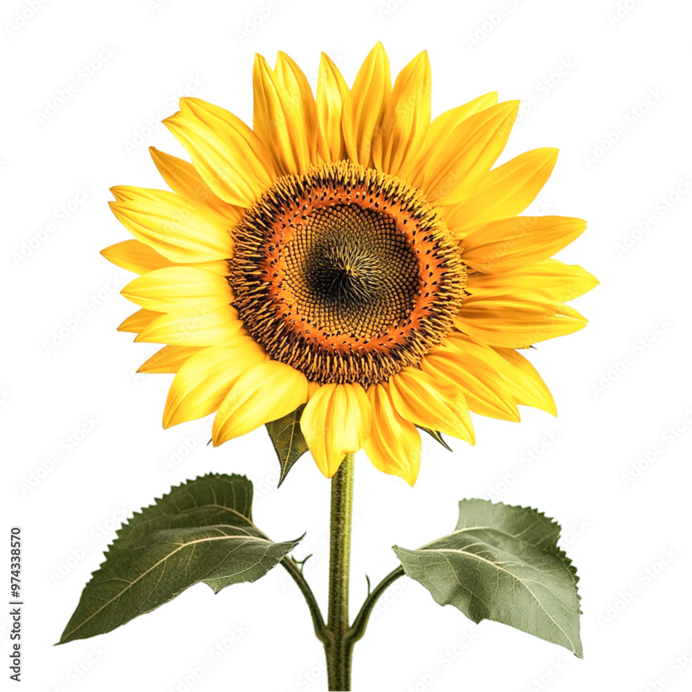 Obraz premium Sunflower isolated on transparent background