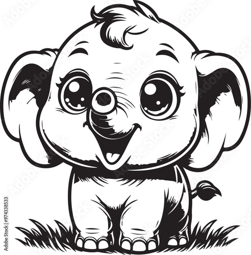 cute elephant clipart vector design,awesome cute elephant svg,high resolution printable cute elephant artwork