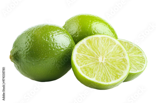 lime slice on a transparent background