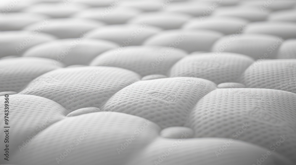 Fototapeta premium Close-Up of Soft, Textured Mattress Surface with Quilted Pattern for Comfort and Support