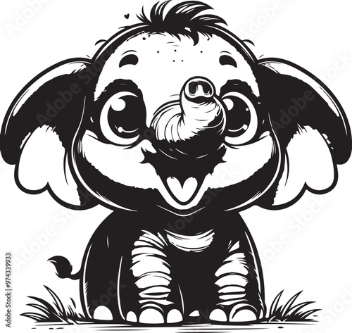 cute elephant clipart vector design,awesome cute elephant svg,high resolution printable cute elephant artwork
