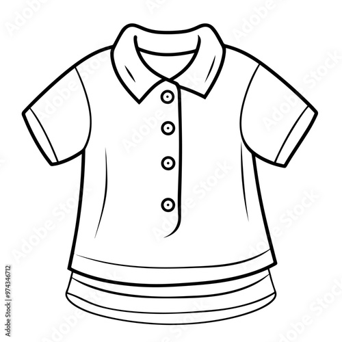 Minimalist vector outline of clothes icon for versatile use.