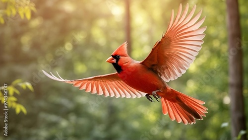 Male Northern Cardinal in flight. HD bird, parrot, animal, nature, red, wildlife, beak, feather, wild, colorful, tropical, branch, portrait, yellow, isolated, avian, birds, cardinal, blue, exotic, phe photo