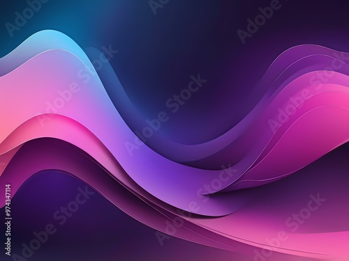 Abstract background gradient base color blue purple pink blurred and wavy