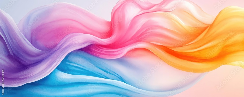 Colorful wave patterns, bright abstract brushstrokes, energetic flow, Watercolor style Colorful wave patterns, bright abstract brushstrokes, energetic flow, Watercolor style