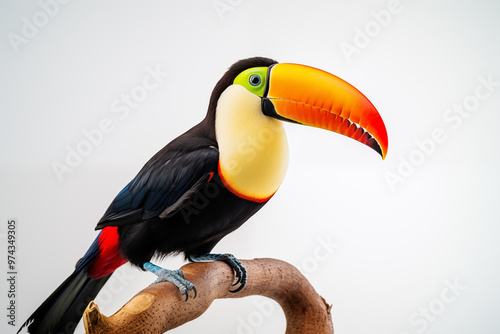 Toucan over isolated white background. Animal