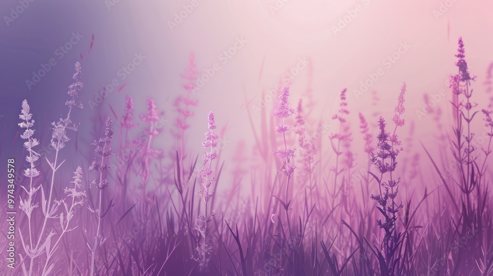 Fototapeta premium Purple Floral Field