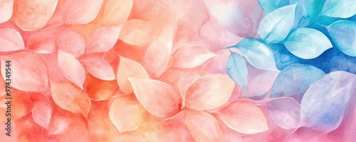 Pale watercolor patterns, wet brushwork, soft abstract textures, watercolor style