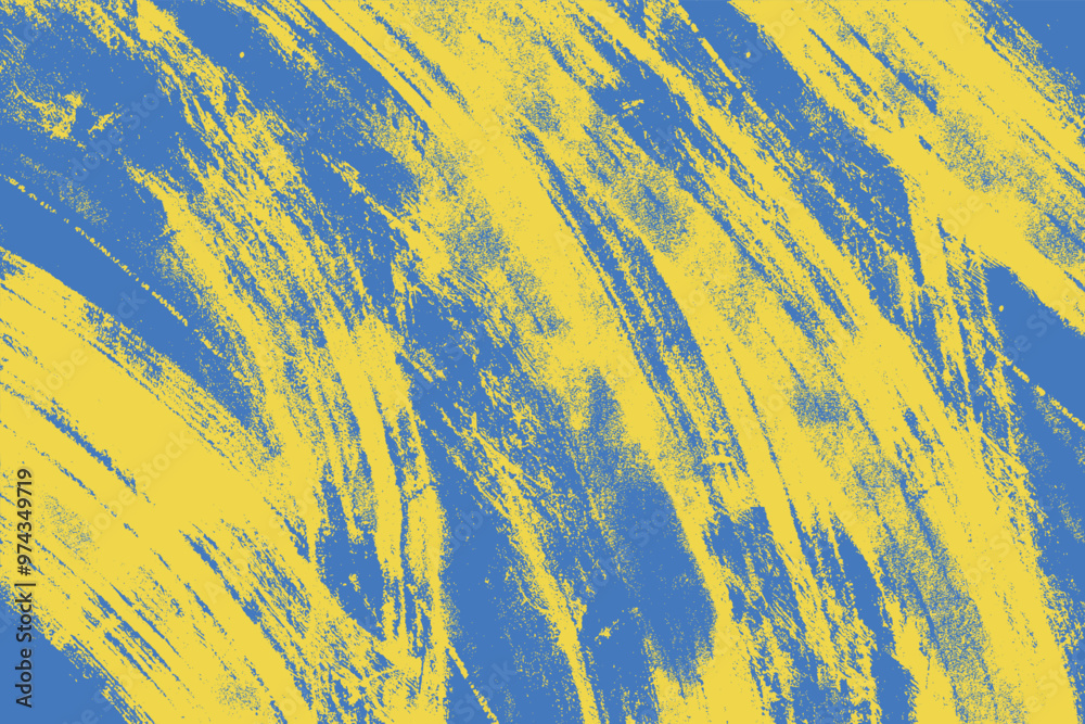 Abstract colorized background with yellow lines isolated on blue background. Hand painted grunge effect. Abstract colorized background with yellow lines isolated on blue background. Hand painted grunge effect.