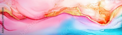 Soft pigments, drifting patterns, harmonious tones, watercolor style