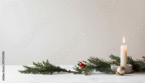 christmas tree with candles