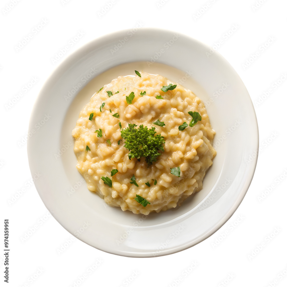 Portion of risotto isolated on transparent background Portion of risotto isolated on transparent background