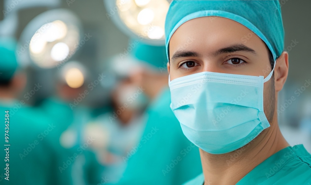 Healthcare Professional in Surgical Attire During an Operation at a Hospital Setting Healthcare Professional in Surgical Attire During an Operation at a Hospital Setting