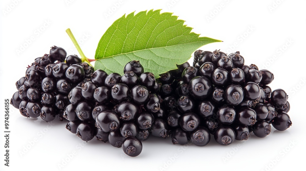 Fresh Blackberries With Vibrant Green Leaves Arranged on a Clean Surface Fresh Blackberries With Vibrant Green Leaves Arranged on a Clean Surface