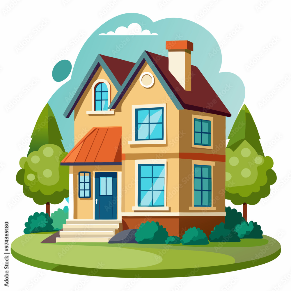 Naklejka premium House vector on white background