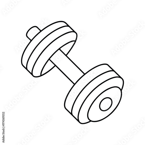 Dumbell Drawing Design Vector Illustration Clipart Eps