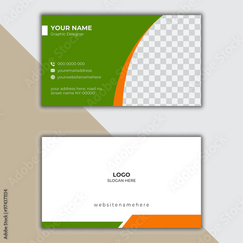 Creative clean business card and name card, visiting card simple template vector design.
