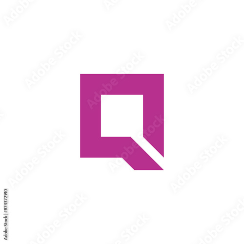 Square Letter Q logo design vector template