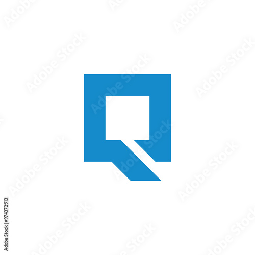 Square Letter Q logo design vector template