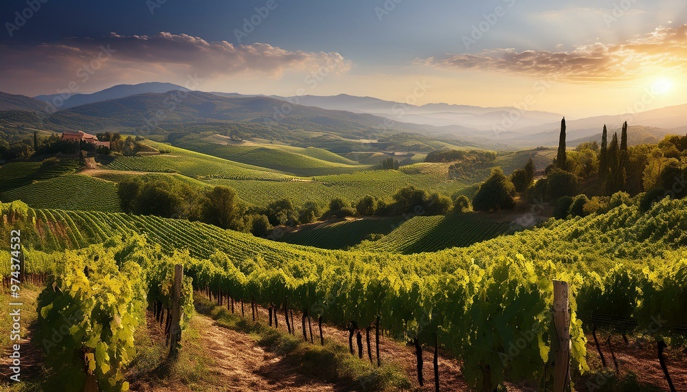 Obraz premium Paysage de vignoble français.