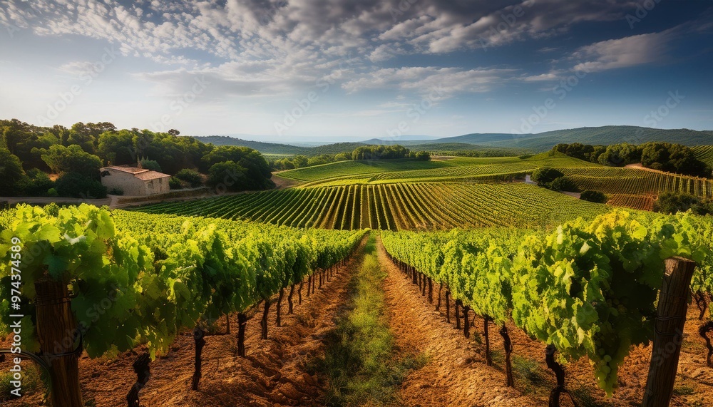 Fototapeta premium Paysage de vignoble français.