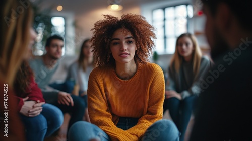 interactive session with young people for discussion and support, highlighting group dialogue, social interaction, and community engagement in a supportive environment