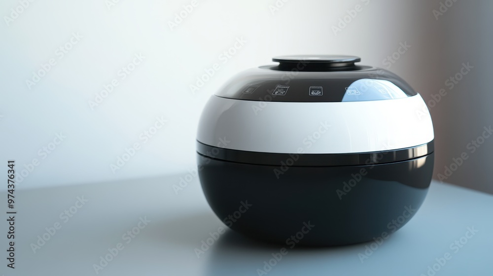 Sleek and Sophisticated Air Humidifier on Grey Background Sleek and Sophisticated Air Humidifier on Grey Background