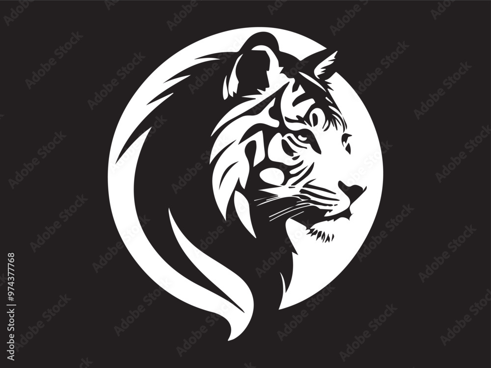 Black animals logo icon on white background Black animals logo icon on white background
