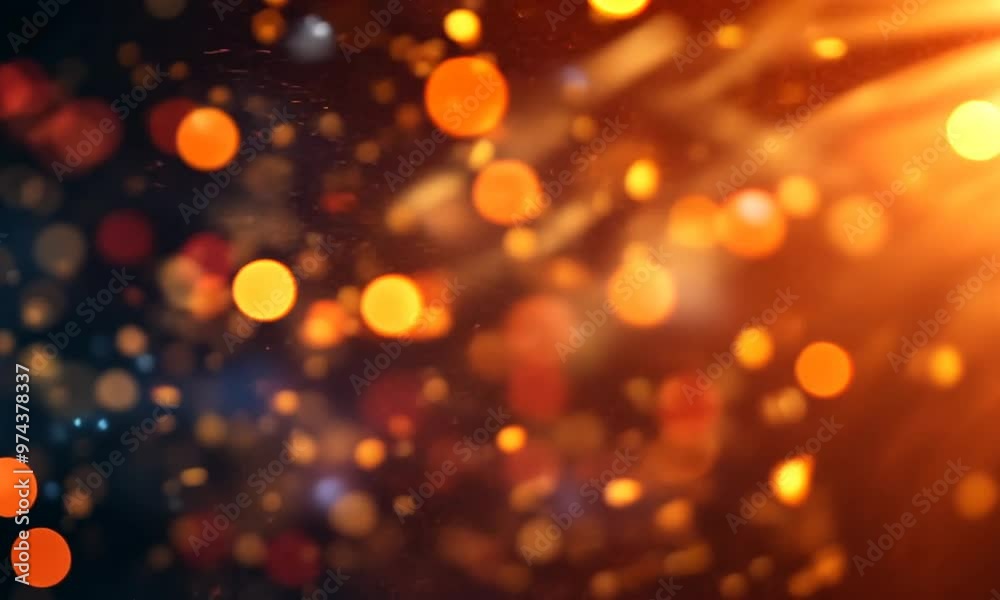 Abstract Bokeh with Orange and Red Lights Abstract Bokeh with Orange and Red Lights