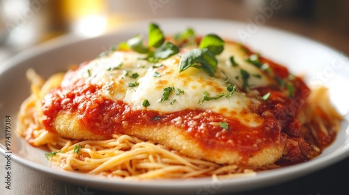 Chicken Parmigiana Photography Stock.