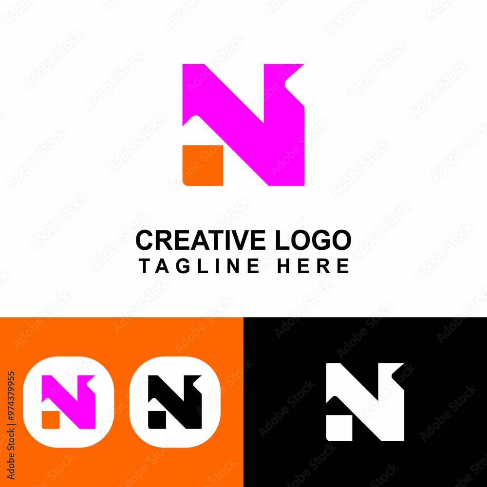 Modern N logo design for products. Simple concept and easy for customers to remember. Modern N logo design for products. Simple concept and easy for customers to remember.