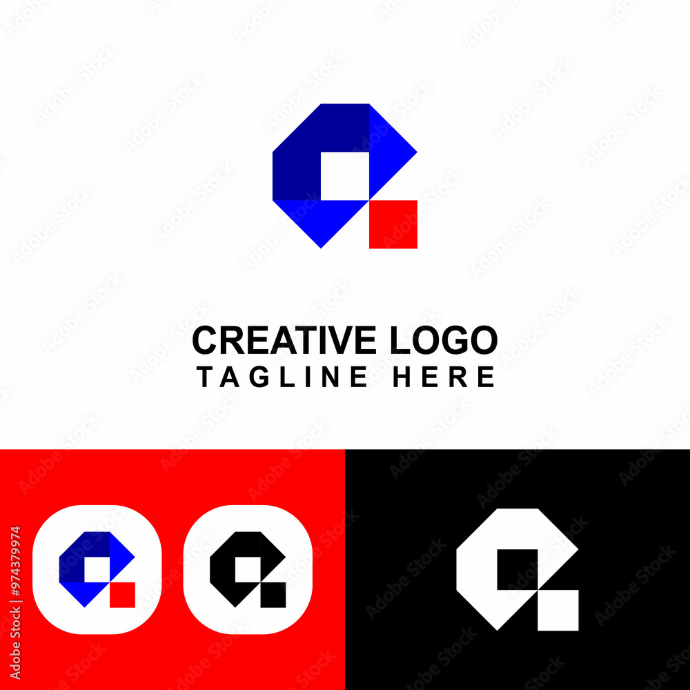 Modern logo design with Q symbol. Modern logo design with Q symbol.