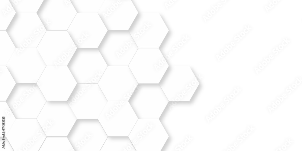 Vector abstract 3d white hexagon realistic mesh cell honeycomb texture. geometric white grid emboss hexagonal background. luxury emboss honeycomb white pattern shadow polygonal square web connection. Vector abstract 3d white hexagon realistic mesh cell honeycomb texture. geometric white grid emboss hexagonal background. luxury emboss honeycomb white pattern shadow polygonal square web connection.