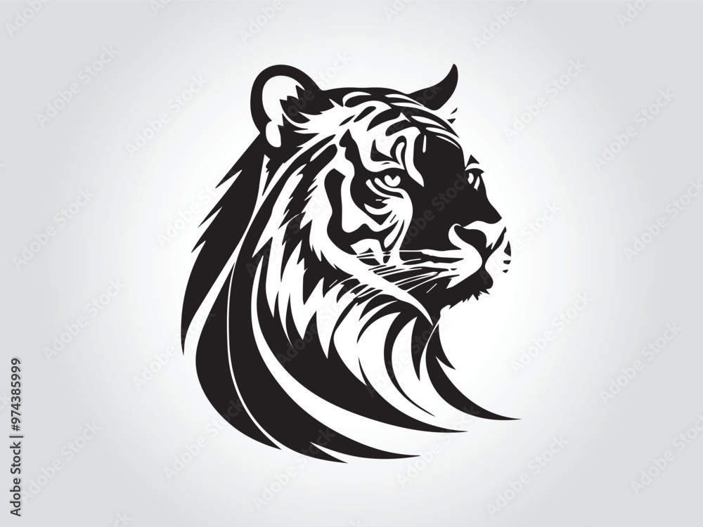 Black animals logo icon on white background Black animals logo icon on white background