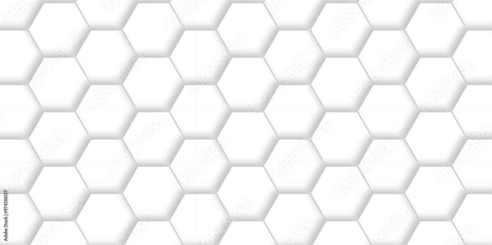 Vector abstract 3d white hexagon realistic mesh cell honeycomb texture. geometric white grid emboss hexagonal background. luxury emboss honeycomb white pattern shadow polygonal square web connection. Vector abstract 3d white hexagon realistic mesh cell honeycomb texture. geometric white grid emboss hexagonal background. luxury emboss honeycomb white pattern shadow polygonal square web connection.