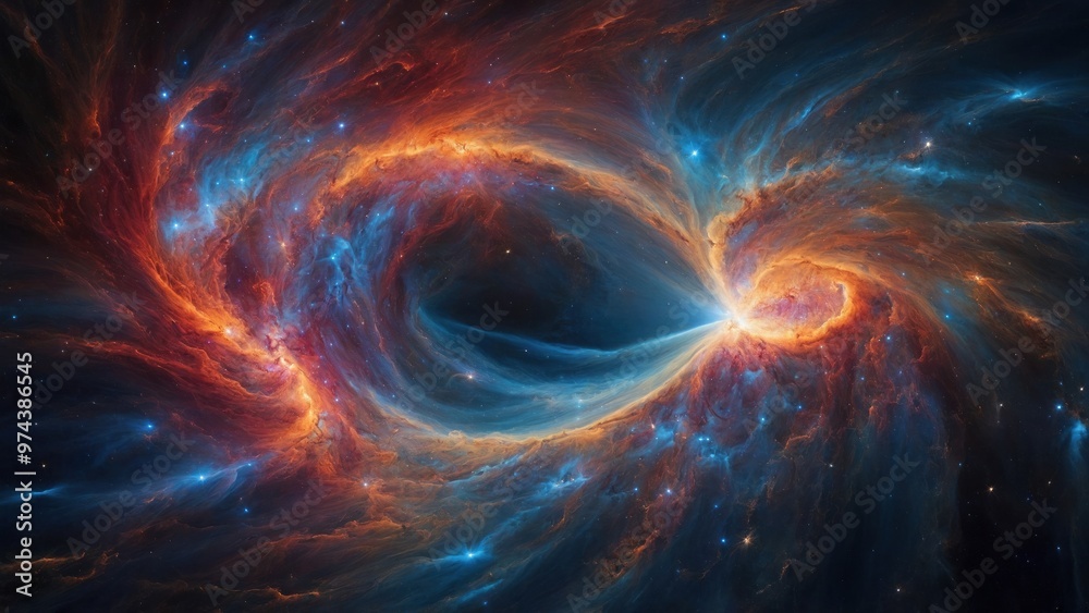 colorful galaxy in deep space. colorful galaxy in deep space.