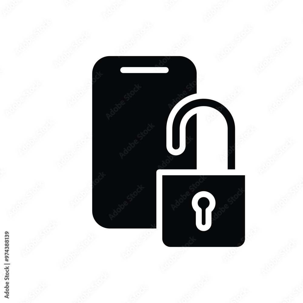 unlock smartphone solid icon vector design good for web or mobile app unlock smartphone solid icon vector design good for web or mobile app